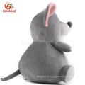 Jouet gris de peluche d&#39;animal gris peluche de Noël mignon gros jouet de souris de peluche gris avec de grands yeux